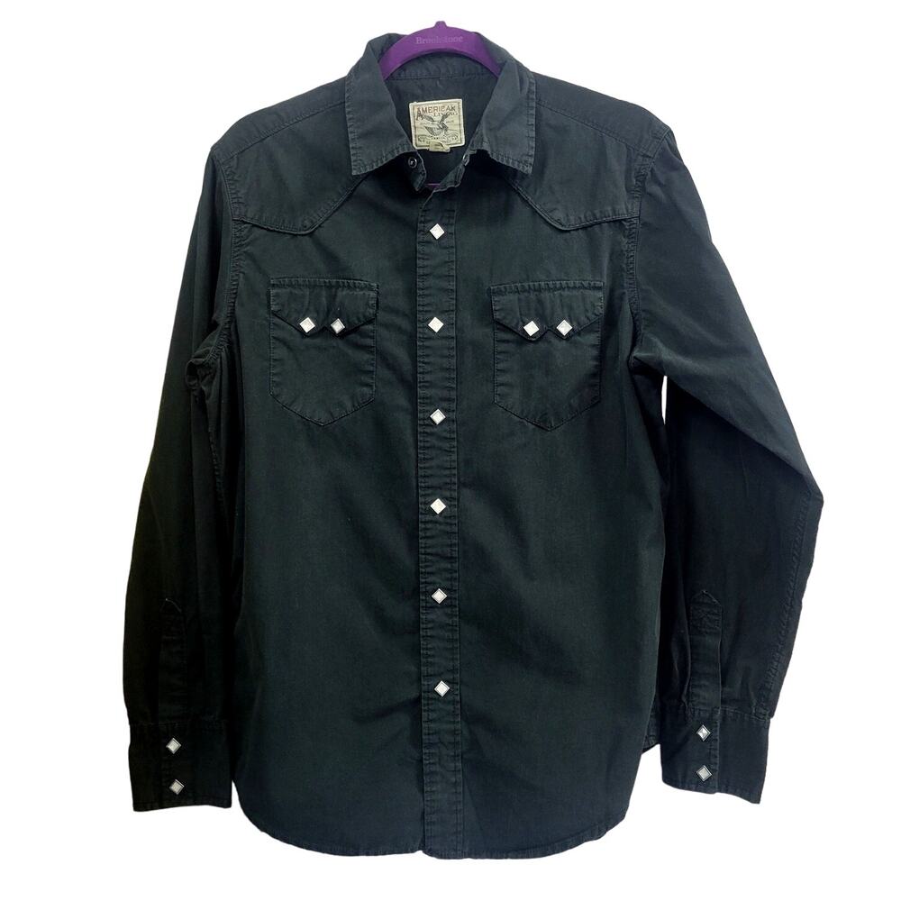 American Living Boy's Western Button Front Long Sleeve Shirt‎ Size M